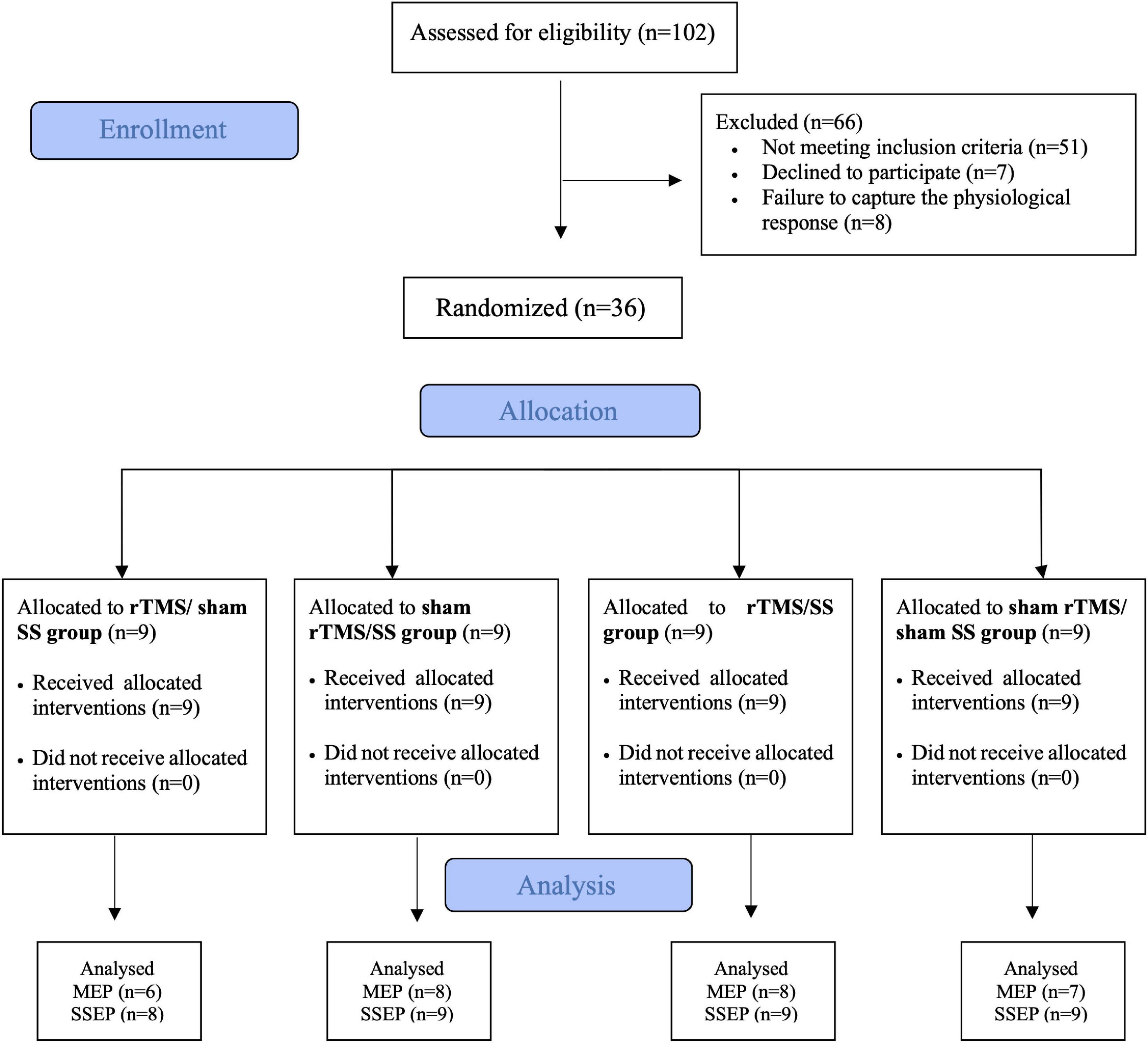 Sensory and motor cortical excitability changes induced by rTMS and sensory stimulation in stroke: A randomized clinical trial